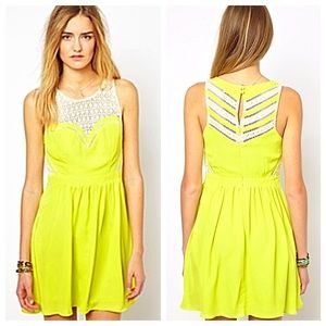 GREYLIN neon yellow XS cocktail Dress
